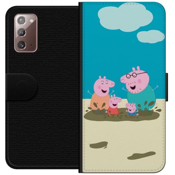 Samsung Galaxy Note20 Lommeboketui Greta Gris Familien Georg Lerøl Barne Motiv Serie Populær Barnekarakter Glede
