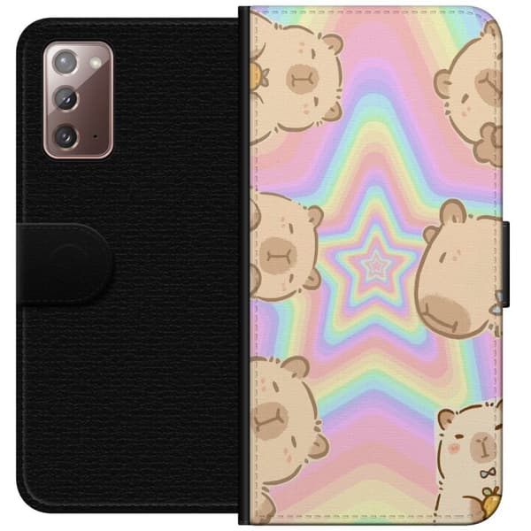 Samsung Galaxy Note20 Tegnebogsetui Kawaii Capybara Galaxy Sød Anime Dyr Rummotiv Kawaii Trend Gave TikTok Design