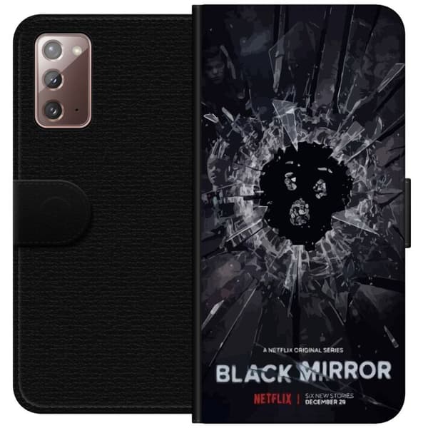 Samsung Galaxy Note20 Lommeboketui Black Mirror Sci-Fi Netflix Serie Dystopi Teknologi Cyberpunk Mørkt TV Videospill Tema