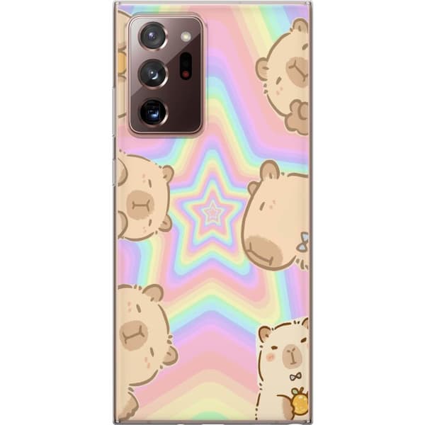 Samsung Galaxy Note20 Ultra Gennemsigtig cover Kawaii Capybara Galaxy Sød Anime Dyr Rummotiv Kawaii Trend Gave TikTok Design
