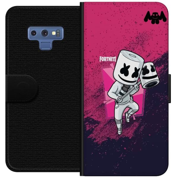 Samsung Galaxy Note9 Plånboksfodral Marshmello Fortnite Skin Emote Gaming DJ Karaktär Populärt Motiv Barn Ungdom Trend
