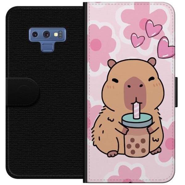Samsung Galaxy Note9 Lommeboketui Kawaii Capybara Hjerteanime Stil Søt Design Dyretema TikTok Populær Gave Jente