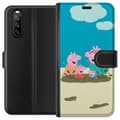 Miniatyrbillede 1 af 3: Sony Xperia 10 III Tegnebogsetui Greta Gris Familie Georg Mudderpøl Børnemotiv Serie Populær Børnekarakter Glæde