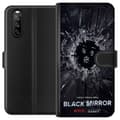 Pikkukuva 1 / 3: Sony Xperia 10 III Lompakkokotelo Black Mirror Sci-Fi Netflix -sarja Dystopia Teknologia Cyberpunk Synkkä TV Videopeli Teema