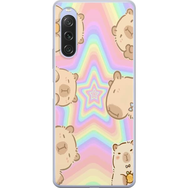Sony Xperia 10 V Gjennomsiktig deksel Kawaii Capybara Galaxy Søt Anime Dyr Romtema Kawaii Trend Gave TikTok Design