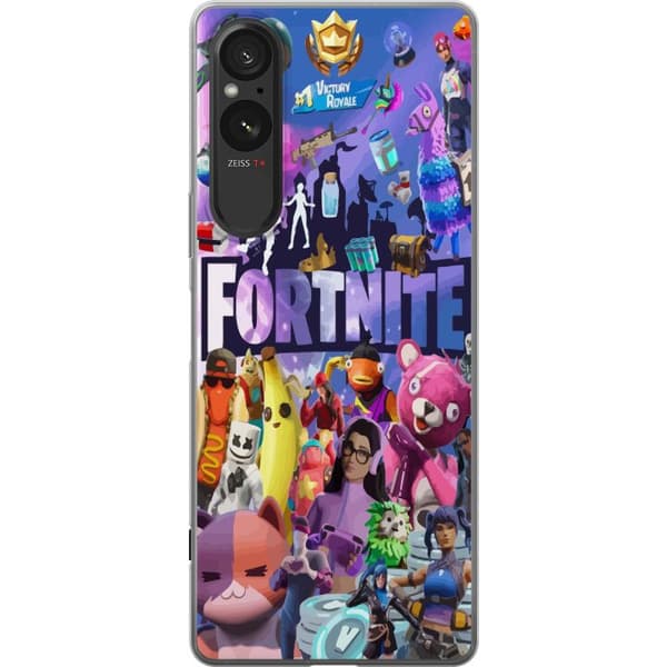 Sony Xperia 10 VI Läpinäkyvä kuori Fortnite Skins Emotes Battle Royale Hahmot Gamer Peliteema Siisti Lapset Nuoret
