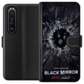 Miniatyrbilde 1 av 3: Sony Xperia 1 III Lommeboketui Black Mirror Sci-Fi Netflix Serie Dystopi Teknologi Cyberpunk Mørkt TV Videospill Tema