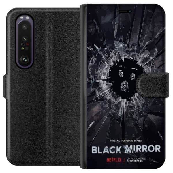 Sony Xperia 1 III Lommeboketui Black Mirror Sci-Fi Netflix Serie Dystopi Teknologi Cyberpunk Mørkt TV Videospill Tema