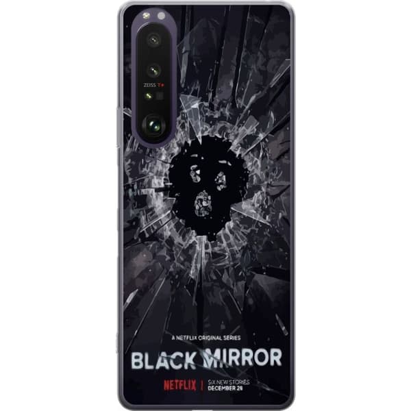 Sony Xperia 1 III Genomskinligt Skal Black Mirror Sci-Fi Netflix Serie Dystopi Teknik Cyberpunk Mörkt TV Spelmotiv