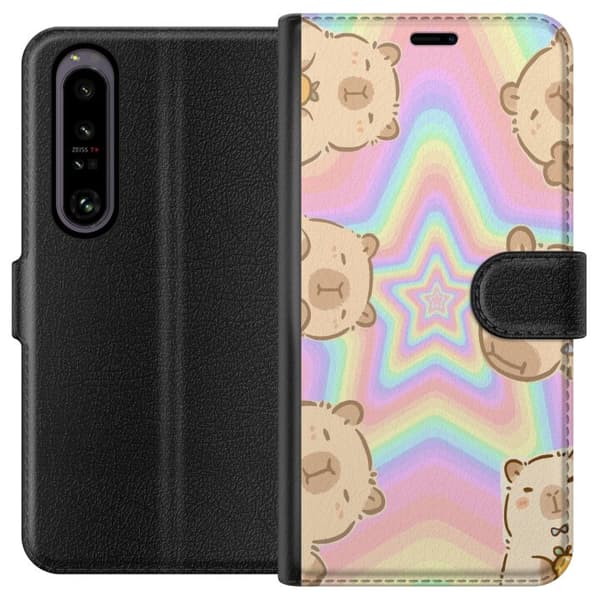 Sony Xperia 1 IV Lompakkokotelo Kawaii Capybara Galaxy Söpö Anime Eläin Avaruusteema Kawaii Trendi Lahja TikTok-suunnittelu