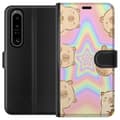 Pikkukuva 1 / 3: Sony Xperia 1 IV Lompakkokotelo Kawaii Capybara Galaxy Söpö Anime Eläin Avaruusteema Kawaii Trendi Lahja TikTok-suunnittelu
