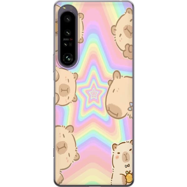 Sony Xperia 1 IV Genomskinligt Skal Kawaii Capybara Galaxy Söt Anime Djur Rymdmotiv Kawaii Trend Present TikTok Design