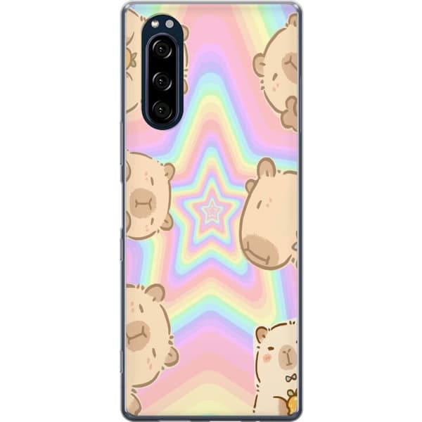 Sony Xperia 5 Gennemsigtig cover Kawaii Capybara Galaxy Sød Anime Dyr Rummotiv Kawaii Trend Gave TikTok Design