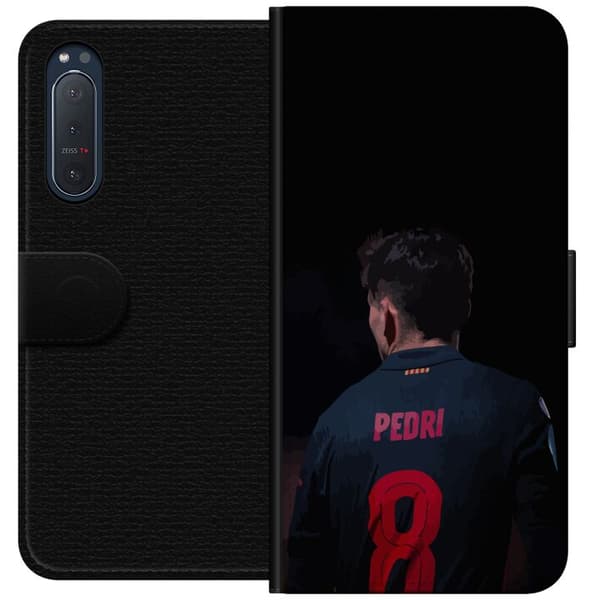 Sony Xperia 5 II Tegnebogsetui Pedri FC Barcelona Fodbold Spansk Midtbanespiller Mål Sportsmotivation Fans Børn Ungdom