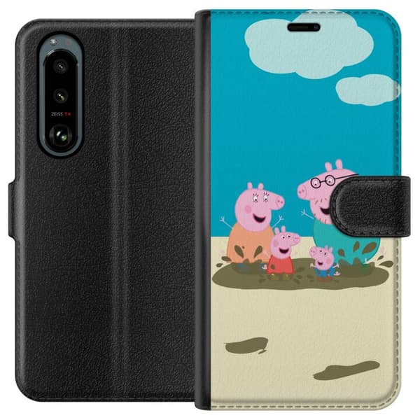 Sony Xperia 5 III Lommeboketui Greta Gris Familien Georg Lerøl Barne Motiv Serie Populær Barnekarakter Glede