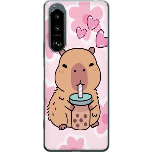 Sony Xperia 5 III Läpinäkyvä kuori Kawaii Capybara Sydän Anime-tyyli Söpö Suunnittelu Eläinaihe TikTok Suosittu Lahja Tyttö