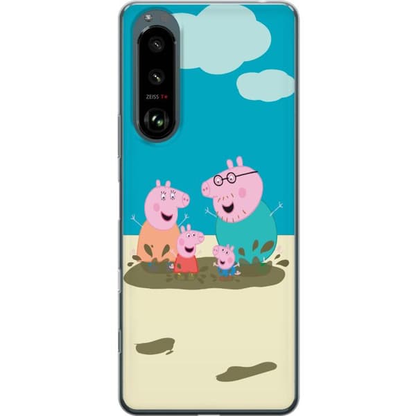 Sony Xperia 5 III Läpinäkyvä kuori Greta Possu Perhe Jori Mutapuro Lasten Kuva Sarja Suosittu Lasten Hahmo Ilo