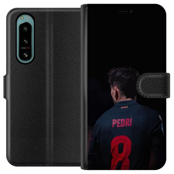 Sony Xperia 5 IV Plånboksfodral Pedri FC Barcelona Fotboll Spansk Mittfältare Mål Sportmotiv Fans Barn Ungdom
