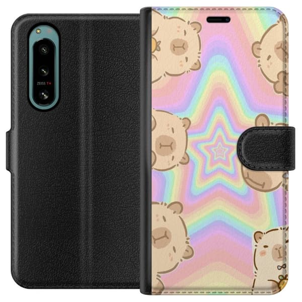 Sony Xperia 5 IV Tegnebogsetui Kawaii Capybara Galaxy Sød Anime Dyr Rummotiv Kawaii Trend Gave TikTok Design