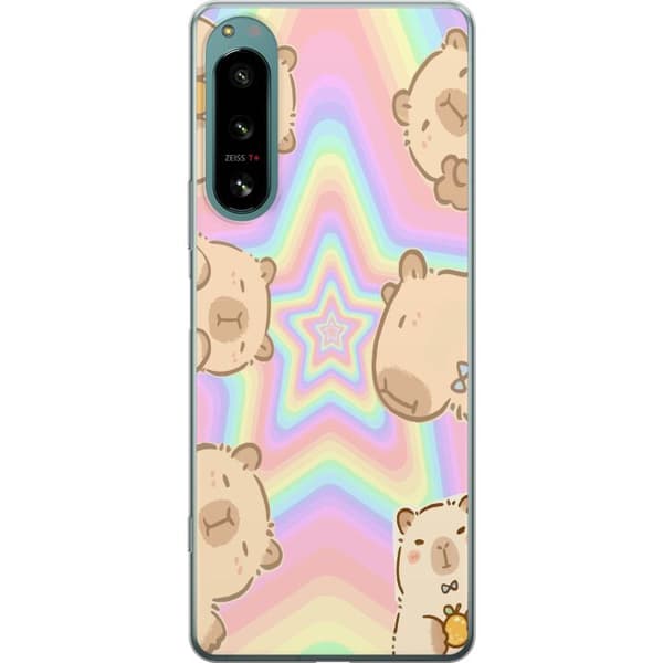 Sony Xperia 5 IV Gjennomsiktig deksel Kawaii Capybara Galaxy Søt Anime Dyr Romtema Kawaii Trend Gave TikTok Design