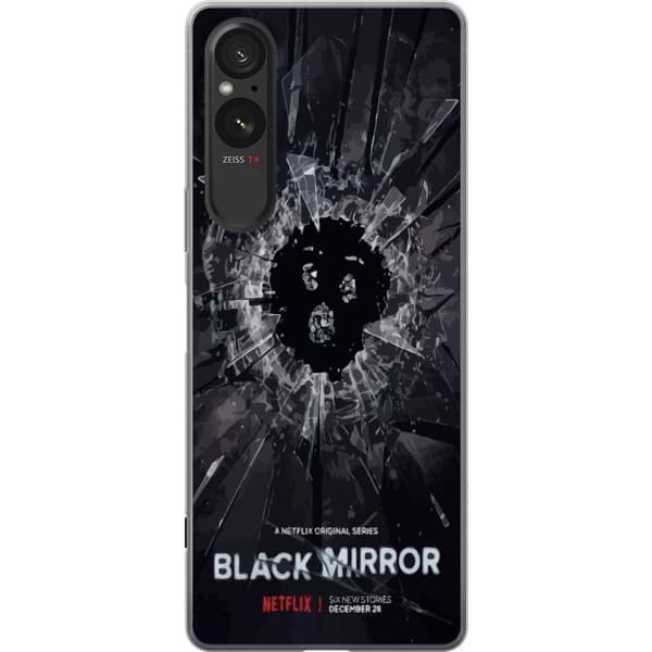 Sony Xperia 5 V Gennemsigtig cover Black Mirror Sci-Fi Netflix Serie Dystopi Teknologi Cyberpunk Mørkt TV Videospil Tema