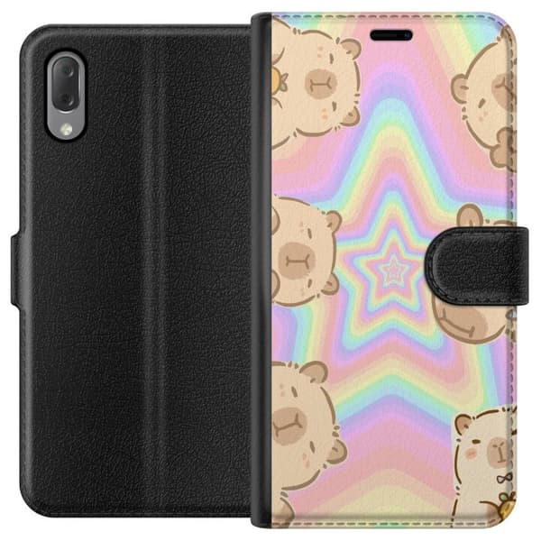 Sony Xperia L3 Plånboksfodral Kawaii Capybara Galaxy Söt Anime Djur Rymdmotiv Kawaii Trend Present TikTok Design