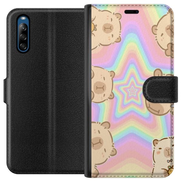 Sony Xperia L4 Tegnebogsetui Kawaii Capybara Galaxy Sød Anime Dyr Rummotiv Kawaii Trend Gave TikTok Design