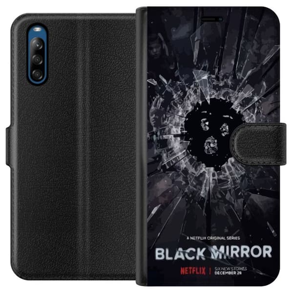 Sony Xperia L4 Tegnebogsetui Black Mirror Sci-Fi Netflix Serie Dystopi Teknologi Cyberpunk Mørkt TV Videospil Tema