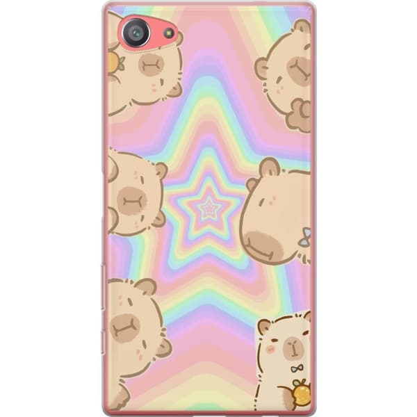 Sony Xperia Z5 Compact Genomskinligt Skal Kawaii Capybara Galaxy Söt Anime Djur Rymdmotiv Kawaii Trend Present TikTok Design