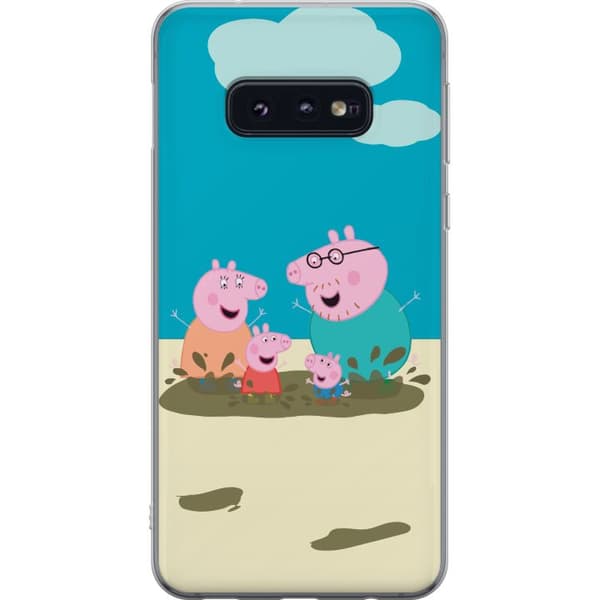 Samsung Galaxy S10e Läpinäkyvä kuori Greta Possu Perhe Jori Mutapuro Lasten Kuva Sarja Suosittu Lasten Hahmo Ilo