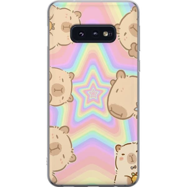 Samsung Galaxy S10e Läpinäkyvä kuori Kawaii Capybara Galaxy Söpö Anime Eläin Avaruusteema Kawaii Trendi Lahja TikTok-suunnittelu