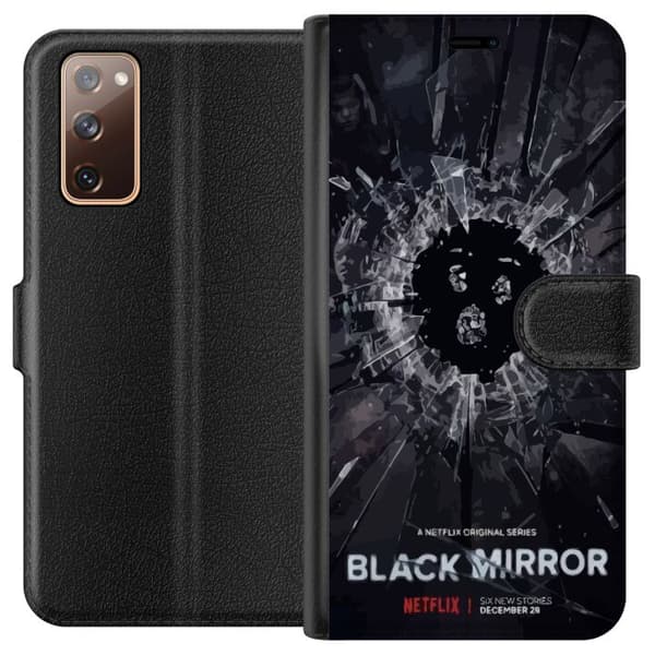 Samsung Galaxy S20 FE Plånboksfodral Black Mirror Sci-Fi Netflix Serie Dystopi Teknik Cyberpunk Mörkt TV Spelmotiv