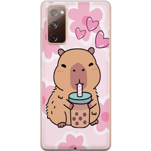 Samsung Galaxy S20 FE Genomskinligt Skal Kawaii Capybara Hjärtan Anime Stil Söt Design Djurmotiv TikTok Populärt Present Tjej