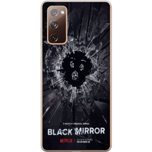 Samsung Galaxy S20 FE Läpinäkyvä kuori Black Mirror Sci-Fi Netflix -sarja Dystopia Teknologia Cyberpunk Synkkä TV Videopeli Teema