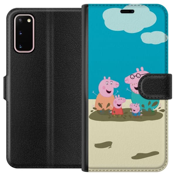 Samsung Galaxy S20 Lompakkokotelo Greta Possu Perhe Jori Mutapuro Lasten Kuva Sarja Suosittu Lasten Hahmo Ilo