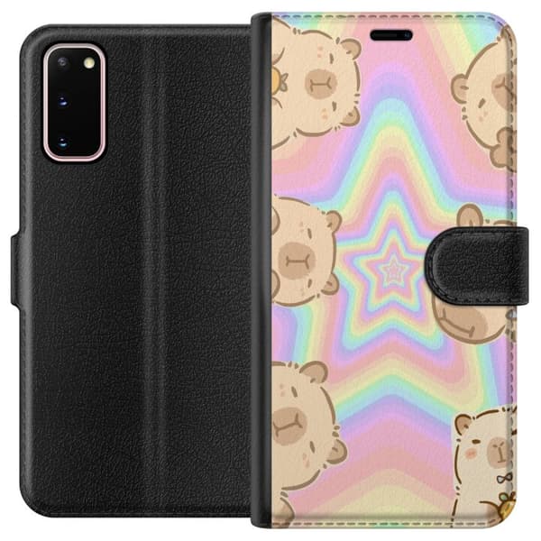 Samsung Galaxy S20 Lompakkokotelo Kawaii Capybara Galaxy Söpö Anime Eläin Avaruusteema Kawaii Trendi Lahja TikTok-suunnittelu