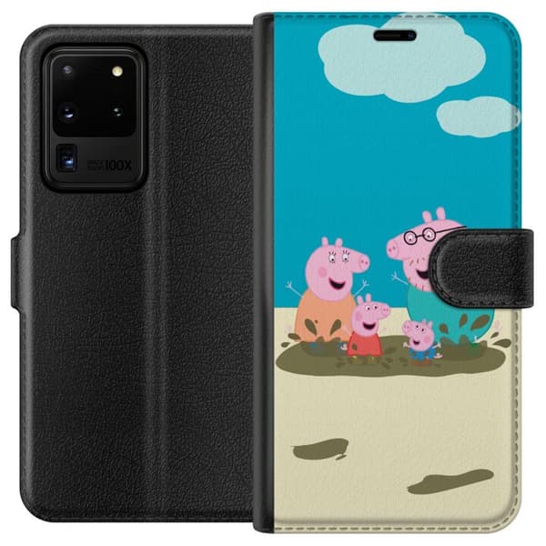 Samsung Galaxy S20 Ultra Lommeboketui Greta Gris Familien Georg Lerøl Barne Motiv Serie Populær Barnekarakter Glede