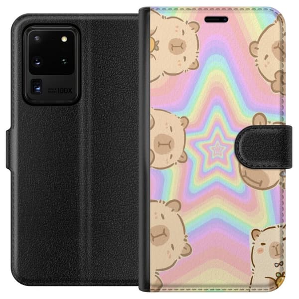Samsung Galaxy S20 Ultra Lommeboketui Kawaii Capybara Galaxy Søt Anime Dyr Romtema Kawaii Trend Gave TikTok Design