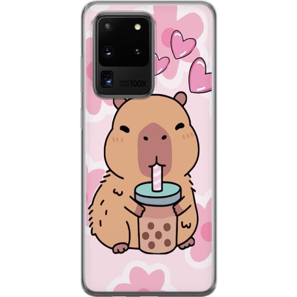 Samsung Galaxy S20 Ultra Läpinäkyvä kuori Kawaii Capybara Sydän Anime-tyyli Söpö Suunnittelu Eläinaihe TikTok Suosittu Lahja Tyttö