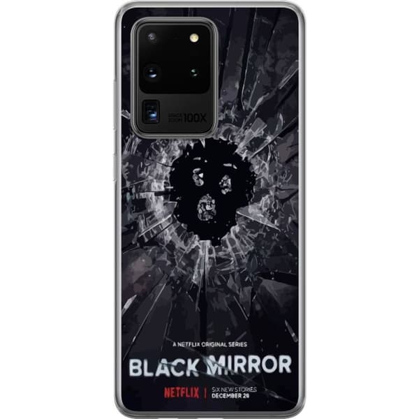 Samsung Galaxy S20 Ultra Gjennomsiktig deksel Black Mirror Sci-Fi Netflix Serie Dystopi Teknologi Cyberpunk Mørkt TV Videospill Tema