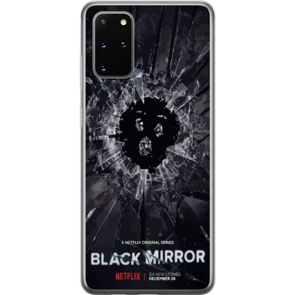 Samsung Galaxy S20+ Läpinäkyvä kuori Black Mirror Sci-Fi Netflix -sarja Dystopia Teknologia Cyberpunk Synkkä TV Videopeli Teema