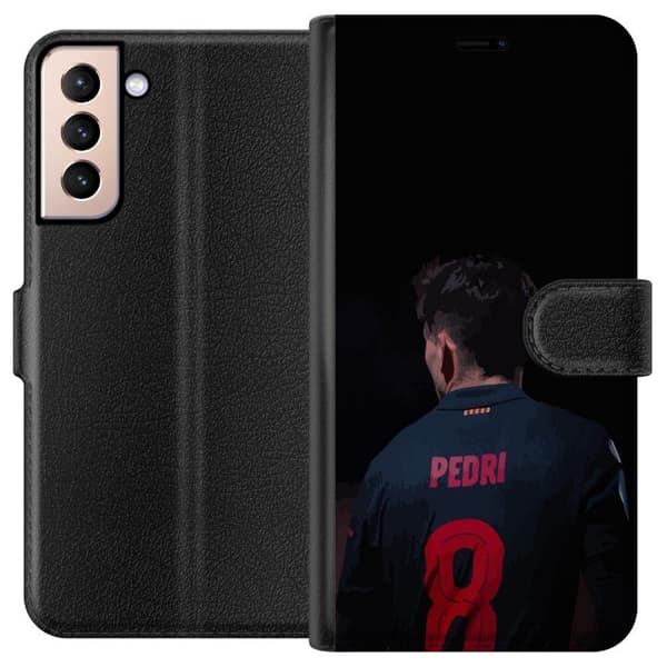 Samsung Galaxy S21 Plånboksfodral Pedri FC Barcelona Fotboll Spansk Mittfältare Mål Sportmotiv Fans Barn Ungdom