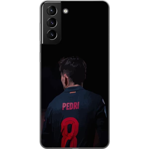 Samsung Galaxy S21+ 5G Genomskinligt Skal Pedri FC Barcelona Fotboll Spansk Mittfältare Mål Sportmotiv Fans Barn Ungdom