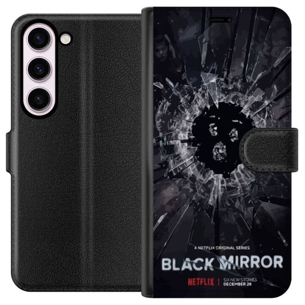 Samsung Galaxy S23 Tegnebogsetui Black Mirror Sci-Fi Netflix Serie Dystopi Teknologi Cyberpunk Mørkt TV Videospil Tema