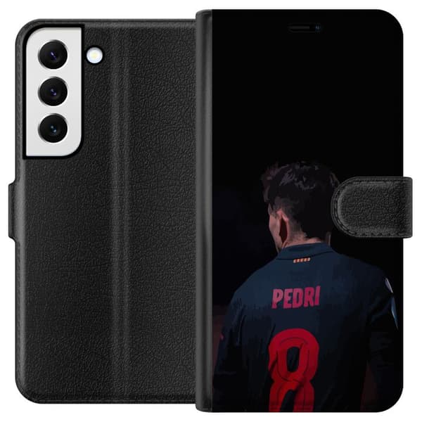 Samsung Galaxy S22+ 5G Tegnebogsetui Pedri FC Barcelona Fodbold Spansk Midtbanespiller Mål Sportsmotivation Fans Børn Ungdom