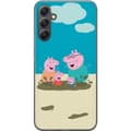 Miniatyrbillede 1 af 3: Samsung Galaxy S23 FE Gennemsigtig cover Greta Gris Familie Georg Mudderpøl Børnemotiv Serie Populær Børnekarakter Glæde