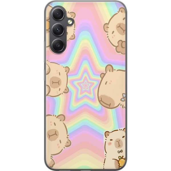 Samsung Galaxy S23 FE Gennemsigtig cover Kawaii Capybara Galaxy Sød Anime Dyr Rummotiv Kawaii Trend Gave TikTok Design