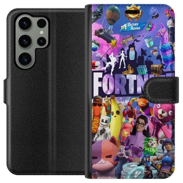 Samsung Galaxy S23 Ultra Lompakkokotelo Fortnite Skins Emotes Battle Royale Hahmot Gamer Peliteema Siisti Lapset Nuoret