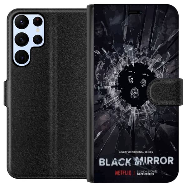 Samsung Galaxy S24 Ultra Tegnebogsetui Black Mirror Sci-Fi Netflix Serie Dystopi Teknologi Cyberpunk Mørkt TV Videospil Tema