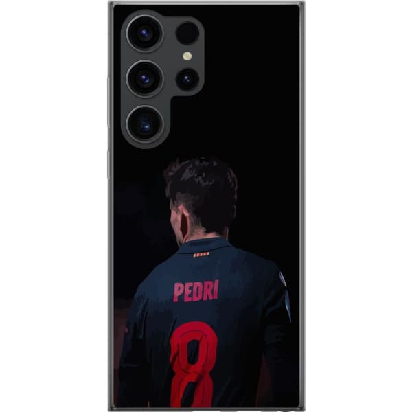Samsung Galaxy S24 Ultra Gennemsigtig cover Pedri FC Barcelona Fodbold Spansk Midtbanespiller Mål Sportsmotivation Fans Børn Ungdom